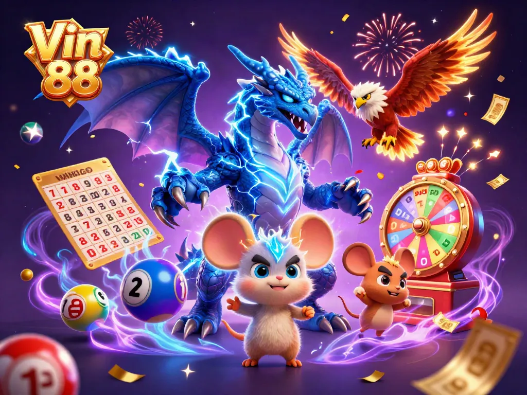 Experience thrilling action at Vin 88 with dynamic lottery elements and a captivating casino atmosphere.